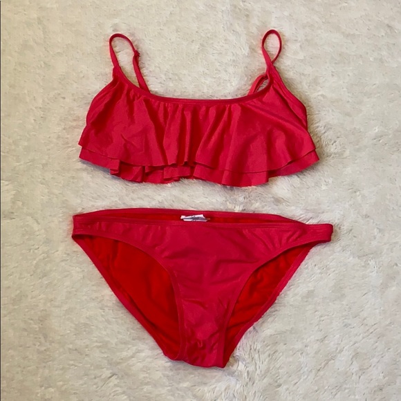 ON Ruffle Top Swimming-suit Set - Picture 1 of 4